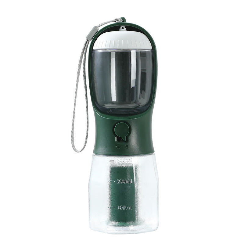 3in1 Hunde Trinkflasche Unterwegs Futter Napf Kotbeutel Spender Haustier Reise