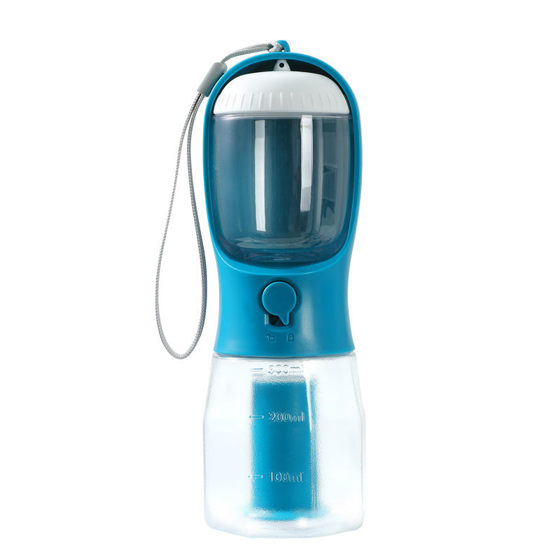3in1 Hunde Trinkflasche Unterwegs Futter Napf Kotbeutel Spender Haustier Reise