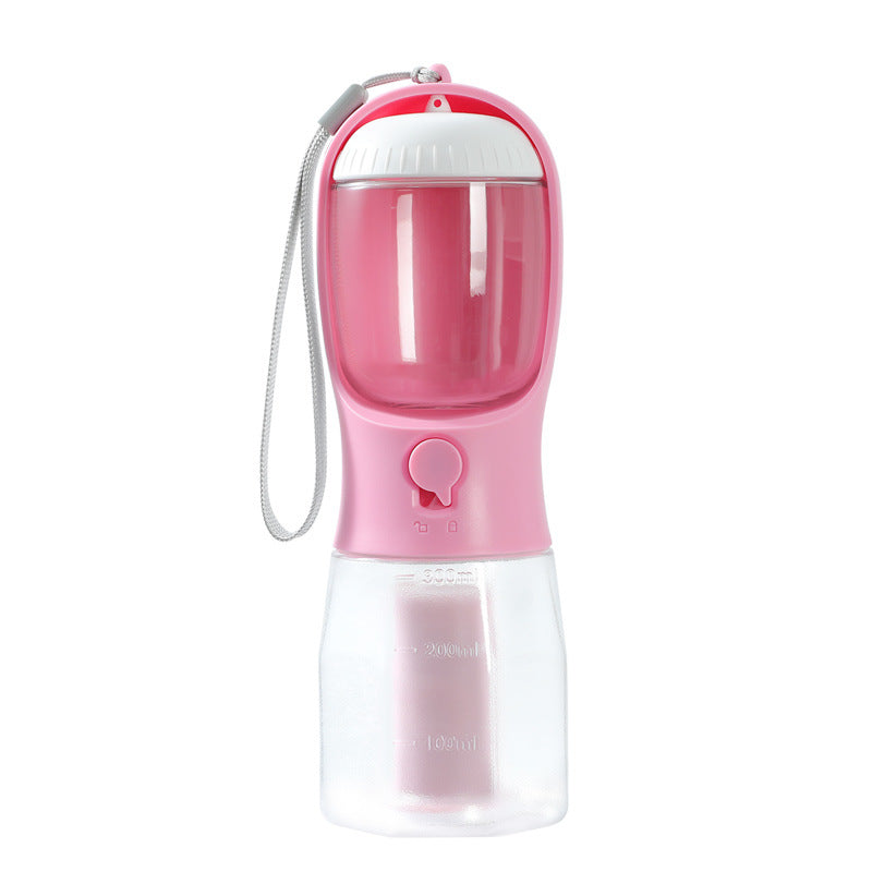 3in1 Hunde Trinkflasche Unterwegs Futter Napf Kotbeutel Spender Haustier Reise