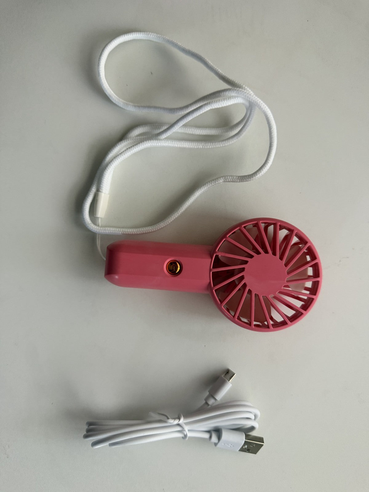Mini Ventilator USB Aufladbar Handventilator 3 Stufen Rosa Blau 🇩🇪